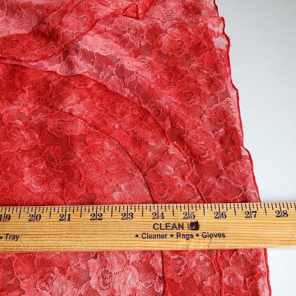 90s Y2K Venezia Lane Bryant Red Lace Babydoll Milkmaid Top 18 Whimsy Feminine - Picture 7 of 8